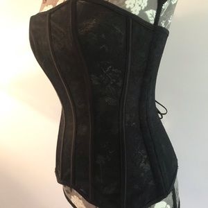 Black lace corset